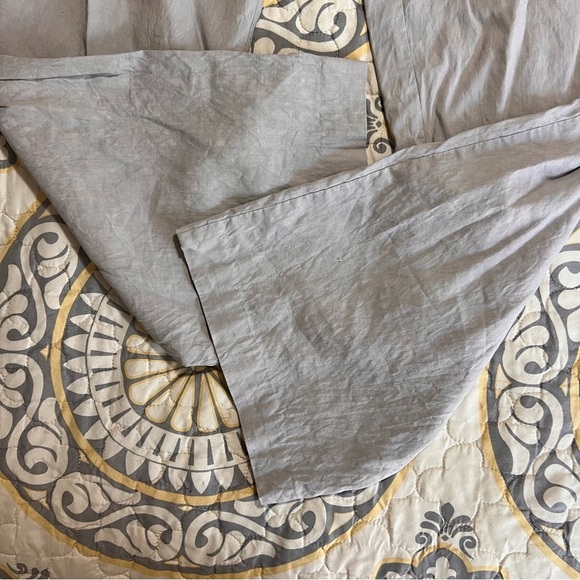 Eileen Fisher Gray Linen Viscose Side Zip Flat Front Wide Leg Pants Size 12 - Picture 7 of 8